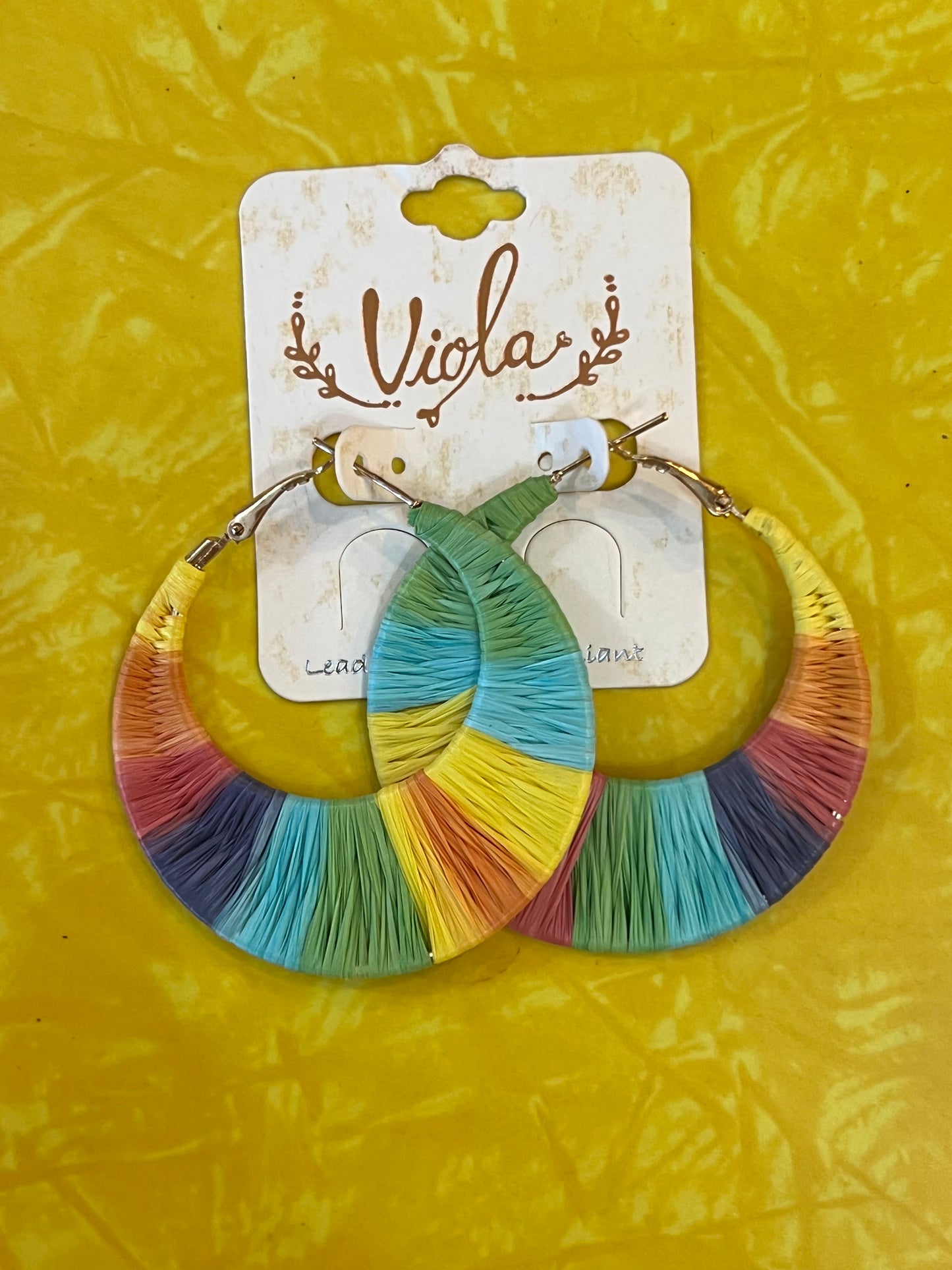 “Rainbow Fan Tassel Earrings”