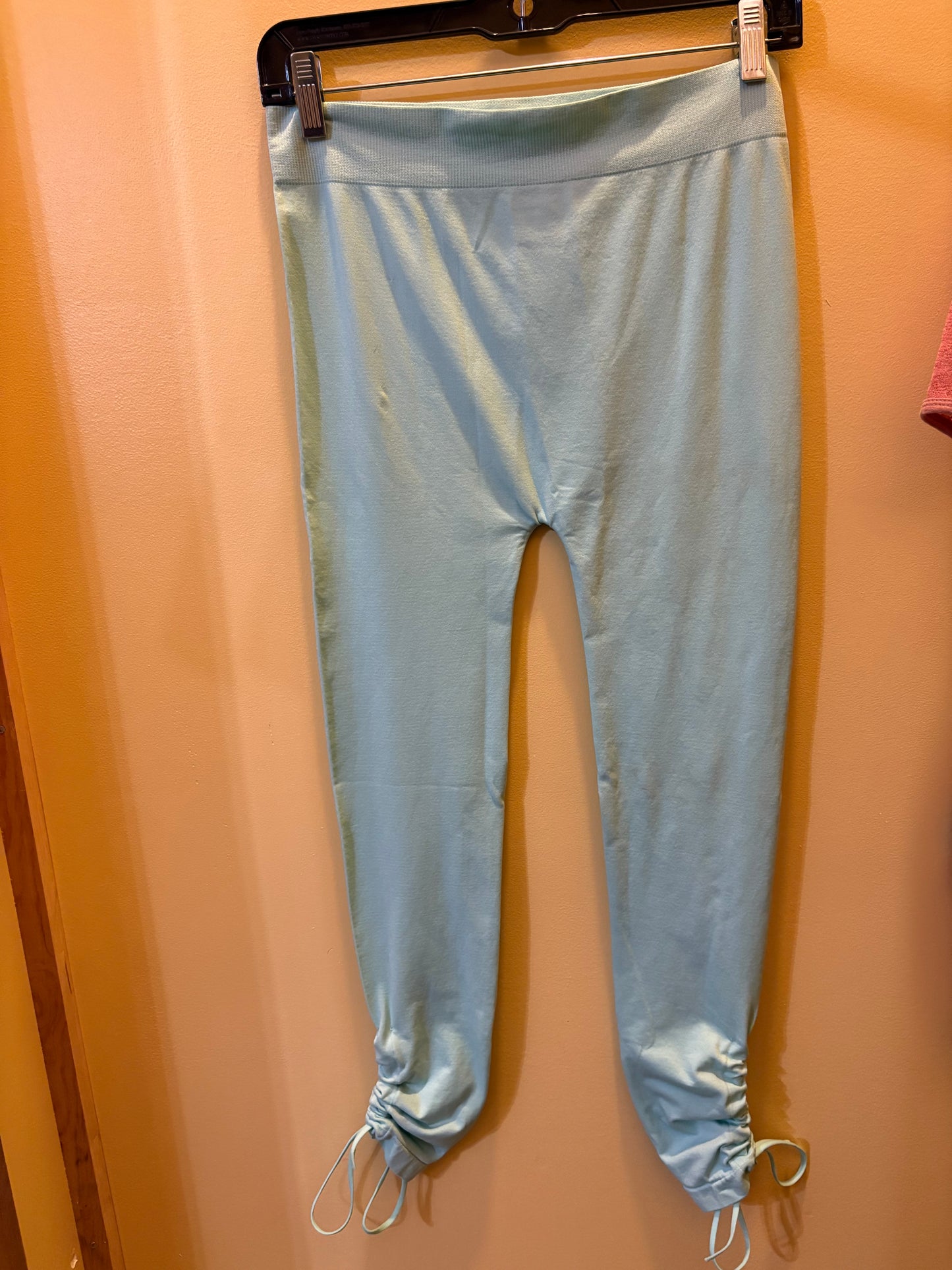 Stylish Light Blue Drawstring Leggings