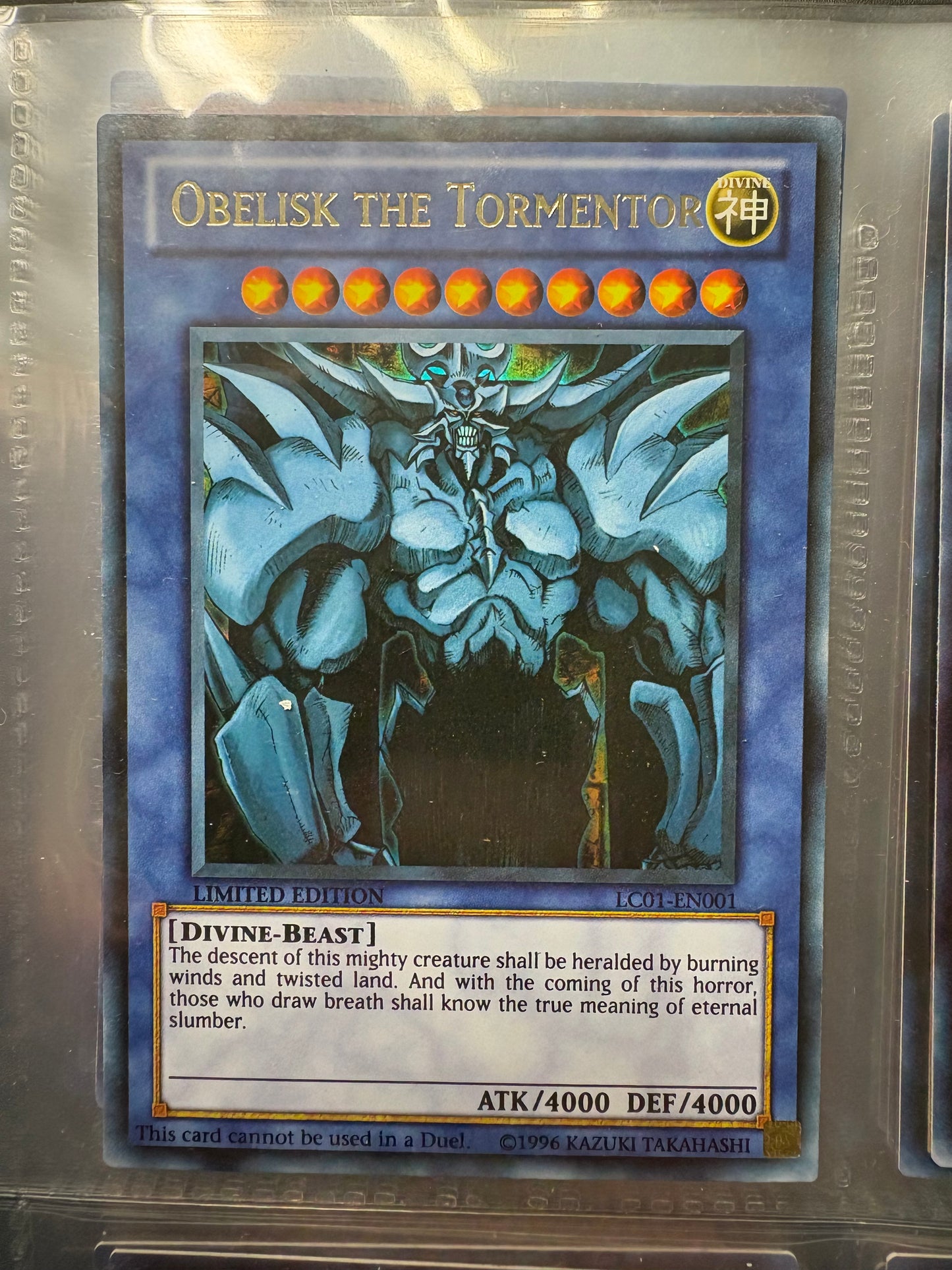 Obelisk the Tormentor - Limited Edition LC01-EN001 (Ungraded)