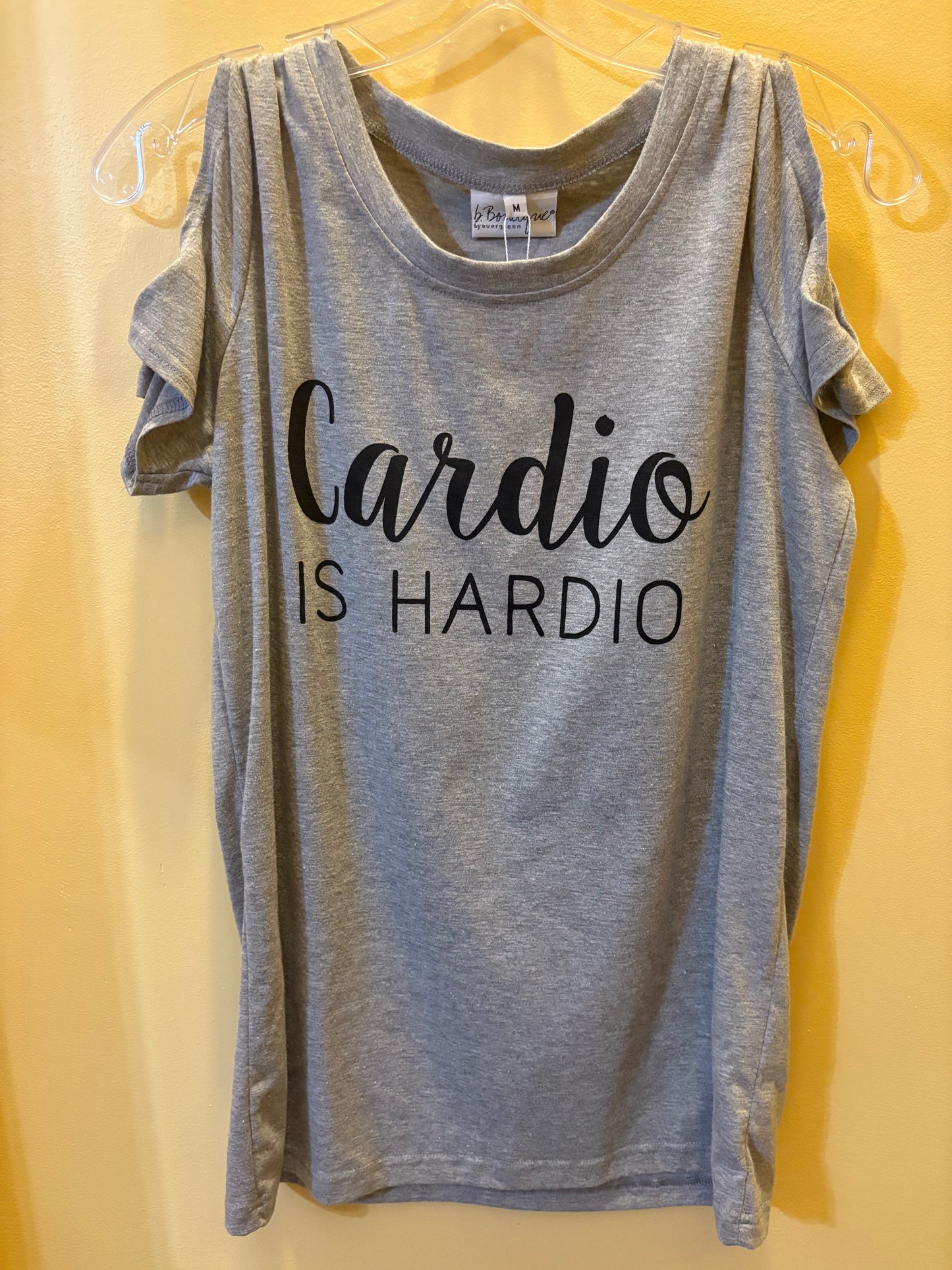 Cardio is Hardio” Workout Tank Top - Women’s Athletic Humor T-Shirt