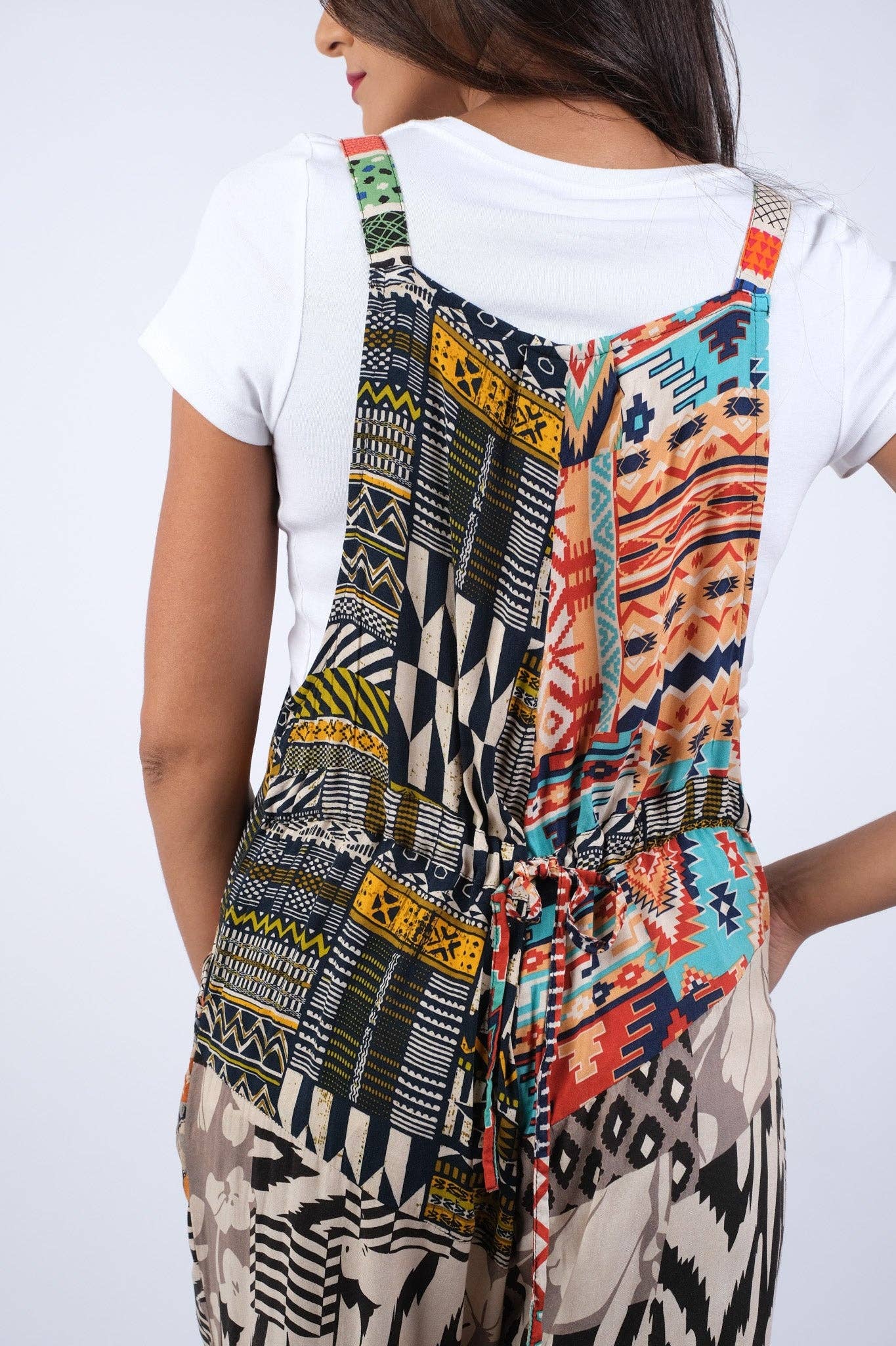 Abstract Allure Patchwork Chic Overall: 2 / (Two Size Pack: S/M & L/XL)