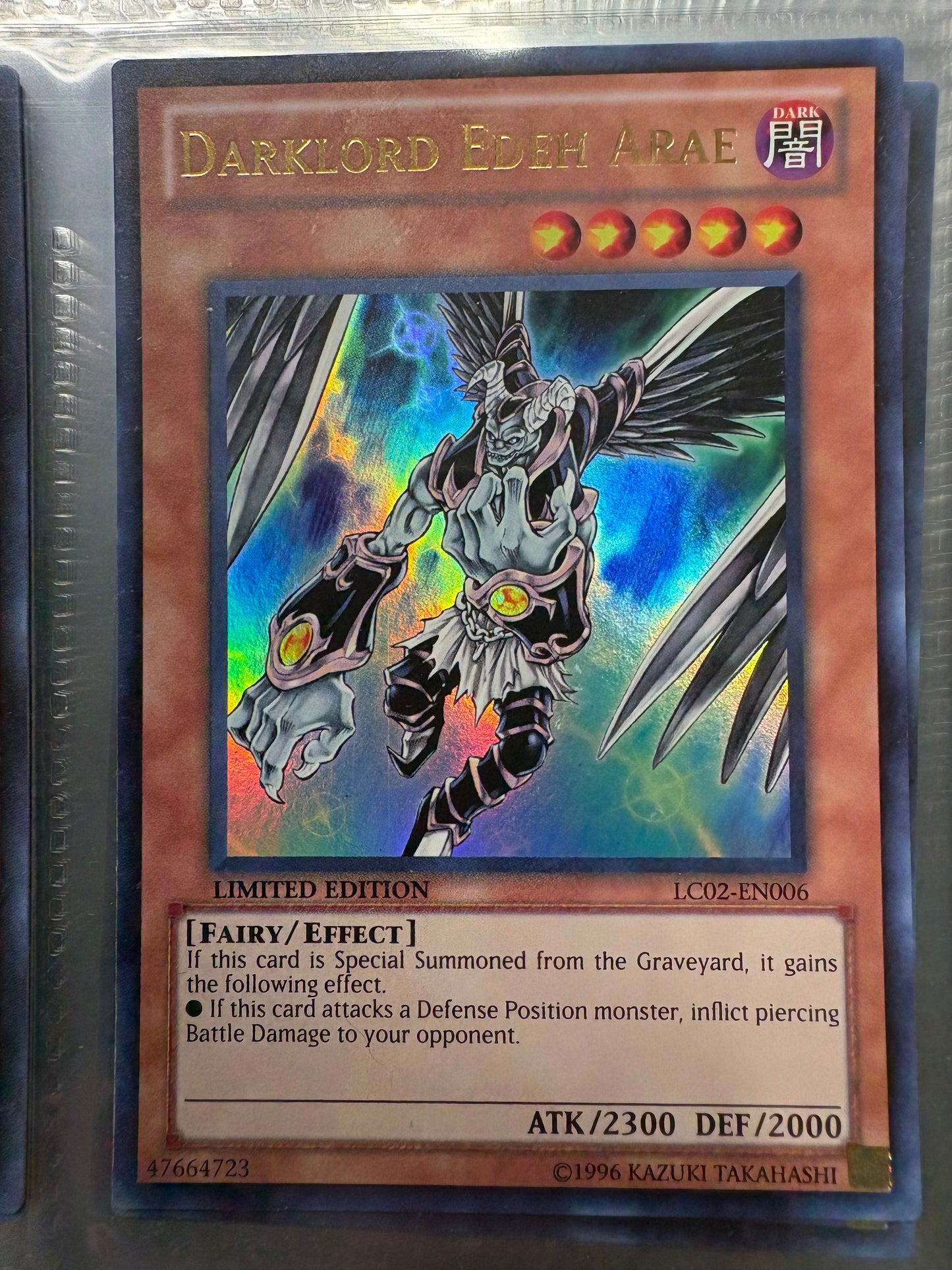 Yu-Gi-Oh! Darklord Edeh Arae LC02-EN006 - Ultra Rare Limited Edition (Ungraded)