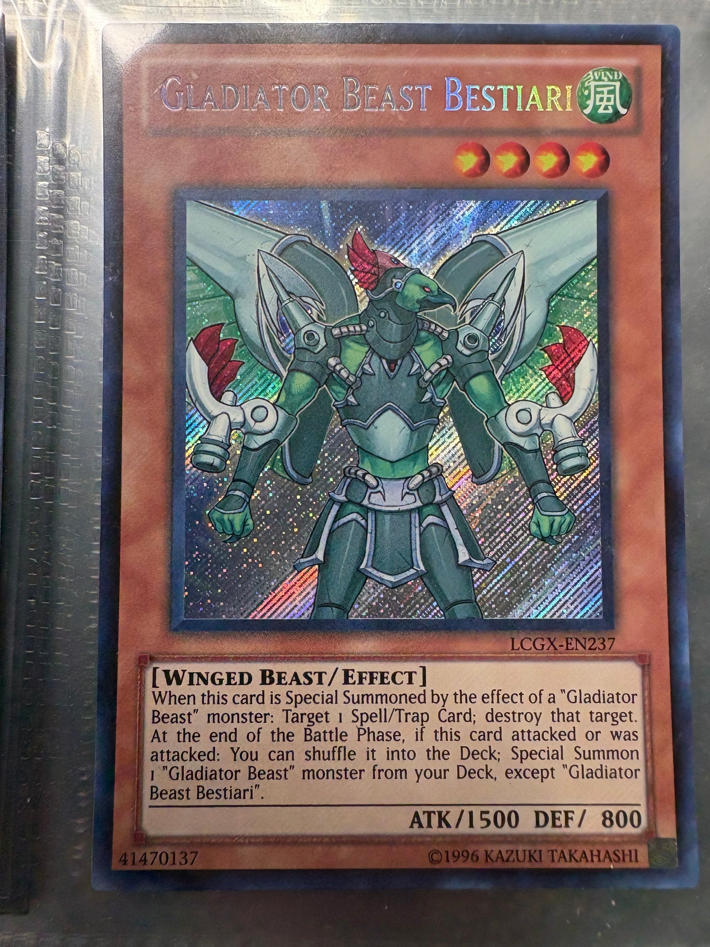 Gladiator Beast Bestiari LCGX-EN237 Secret Rare