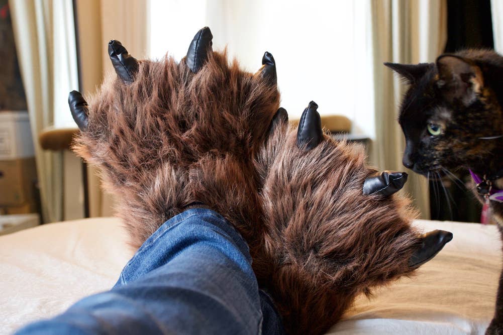 Norty Boys Girls Women Men Soft Animal Claw Paw Feet Indoor: Large (Adult)