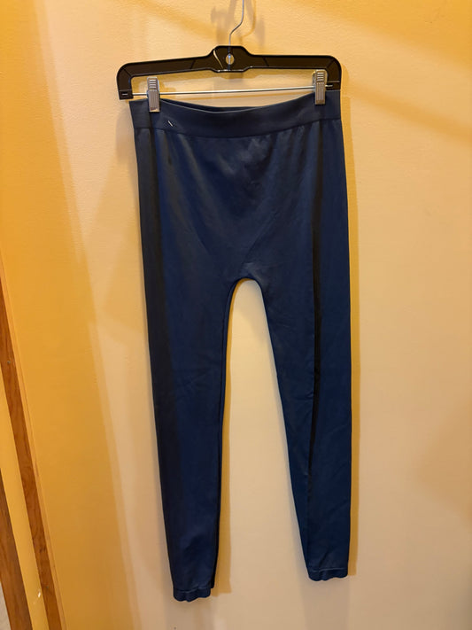 Navy Blue Athletic Leggings - High-Waisted Compression Pants