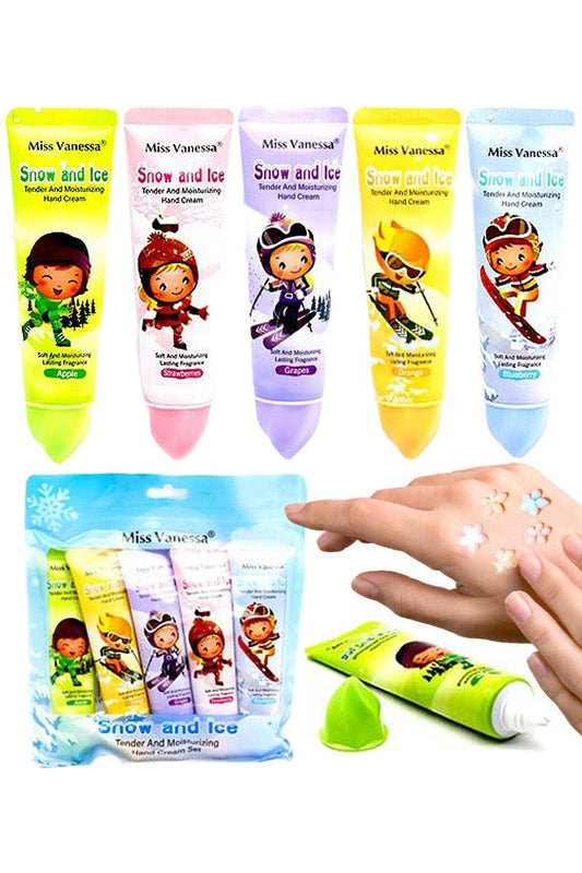 Flower Squeeze-Out Fruit Scented Hand Cream - Bundle of 5