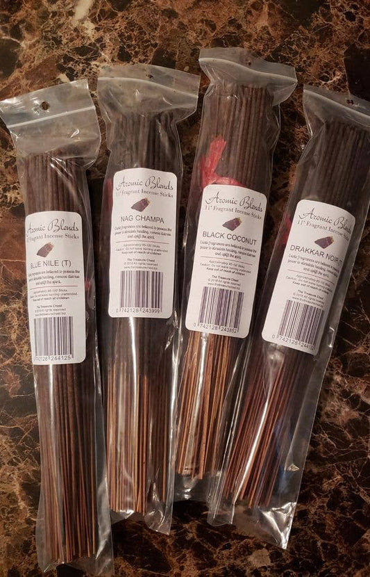 11 " Fragrant Incense Stick Bundles (approx 95-100 sticks): Lemongrass
