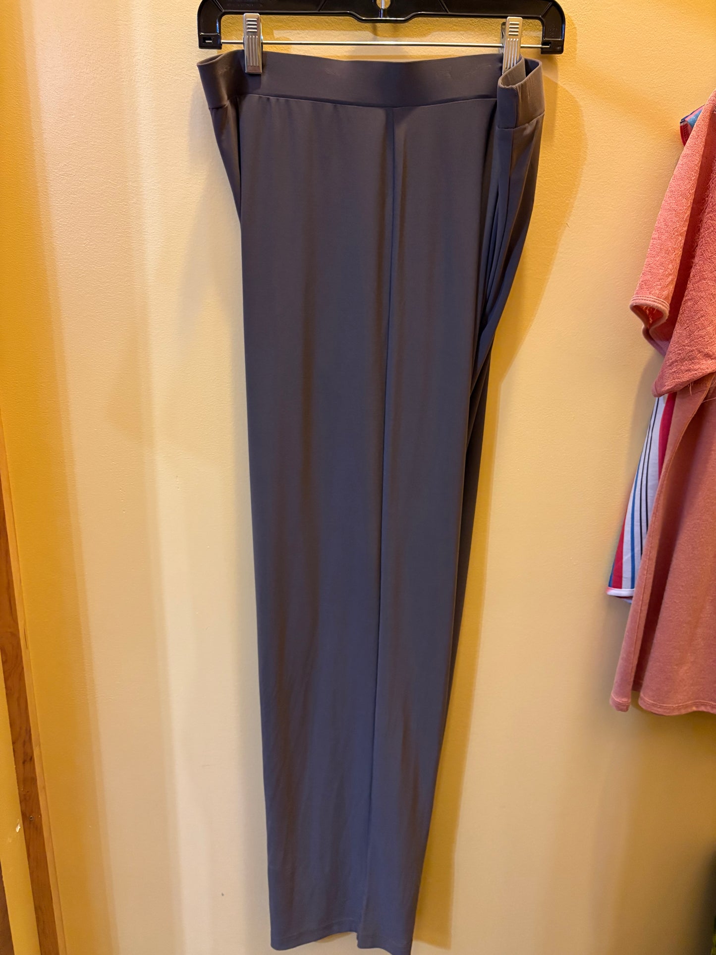 Elegant Wide-Leg Palazzo Pants in Slate Gray