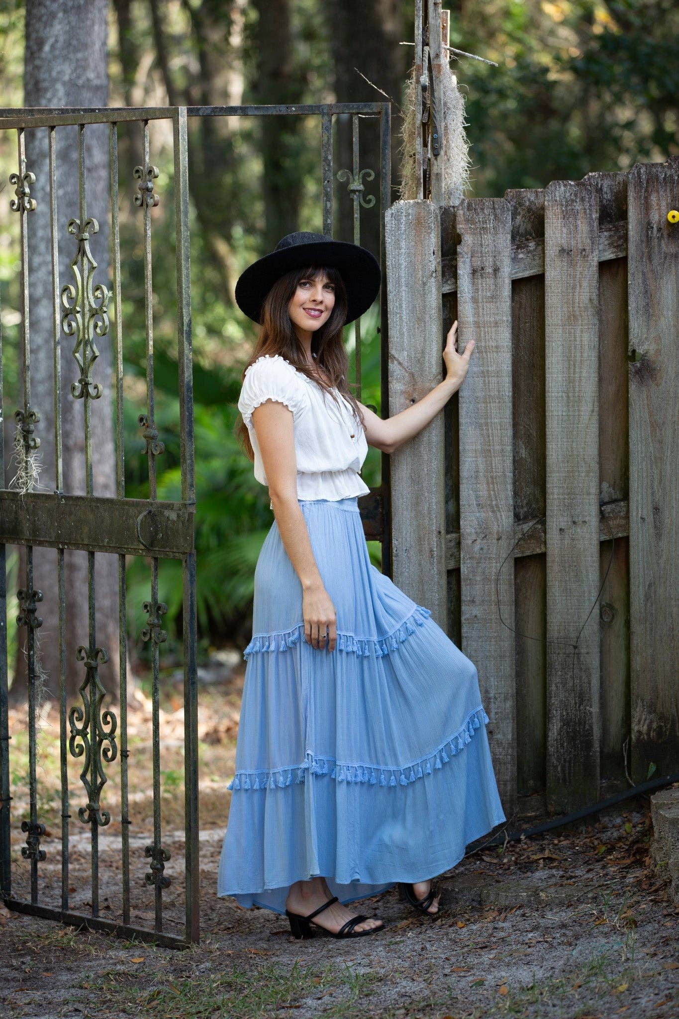 Whimsical Tasseled Summer Maxi Skirt: 4 / One Size