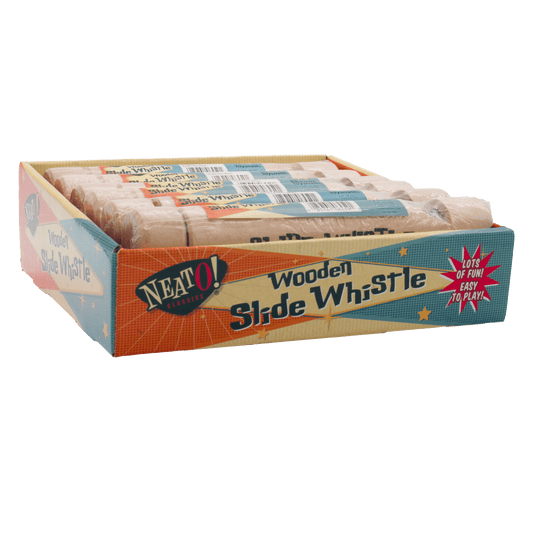 Neato! Wooden Slide Whistle, 6.5" Sealed Musical Toy, Retro