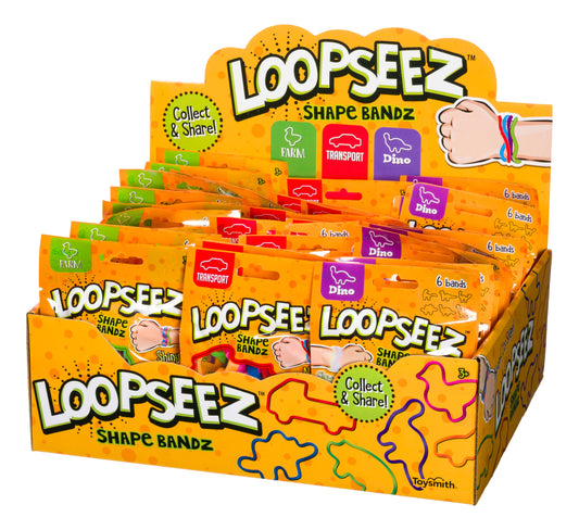 Loopseez Bands  Asst 2, Farm Animal/Transport/Dino Shapes