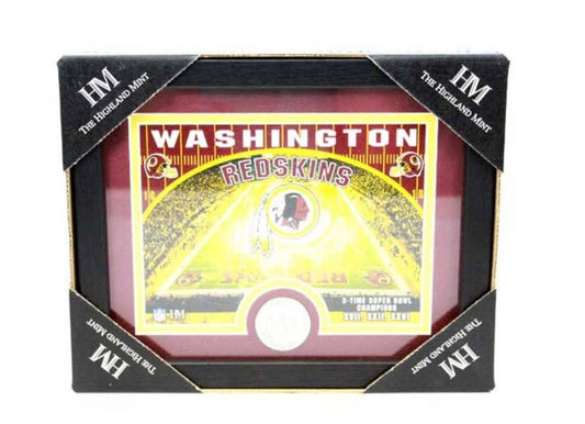 Collectible Highland Mint 11"x9" With Minted Coin- Redskins